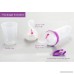 GRyiyi Temperature sensing Baby Feeding Bottle with Baby Food Dispensing Spoon Attached Silicone Squeeze Feeder 4.05 Ounce  Purple - B06Y2915JW
